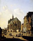 Jan Hendrik Verheijen A Capricio View In A Town painting